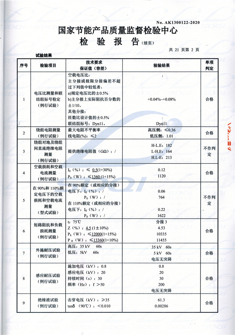 高低压试验报告-S11-1250铜官铜官铜官油浸式变压器-2.jpg